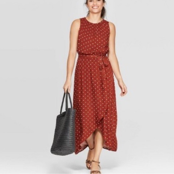 a new day Dresses & Skirts - A New Day Brown Sleeveless Wrap Sundress